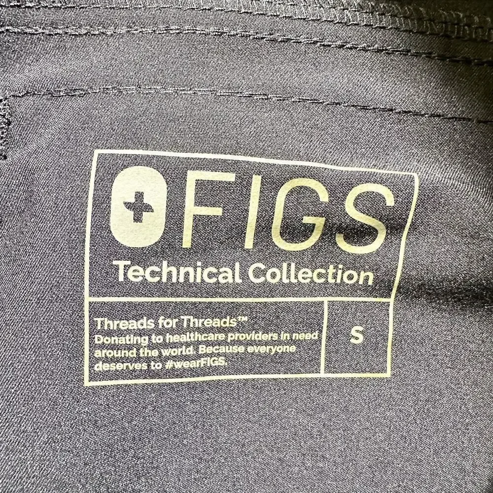 Figs Axim Cargo Scrub Pants Black Men Small